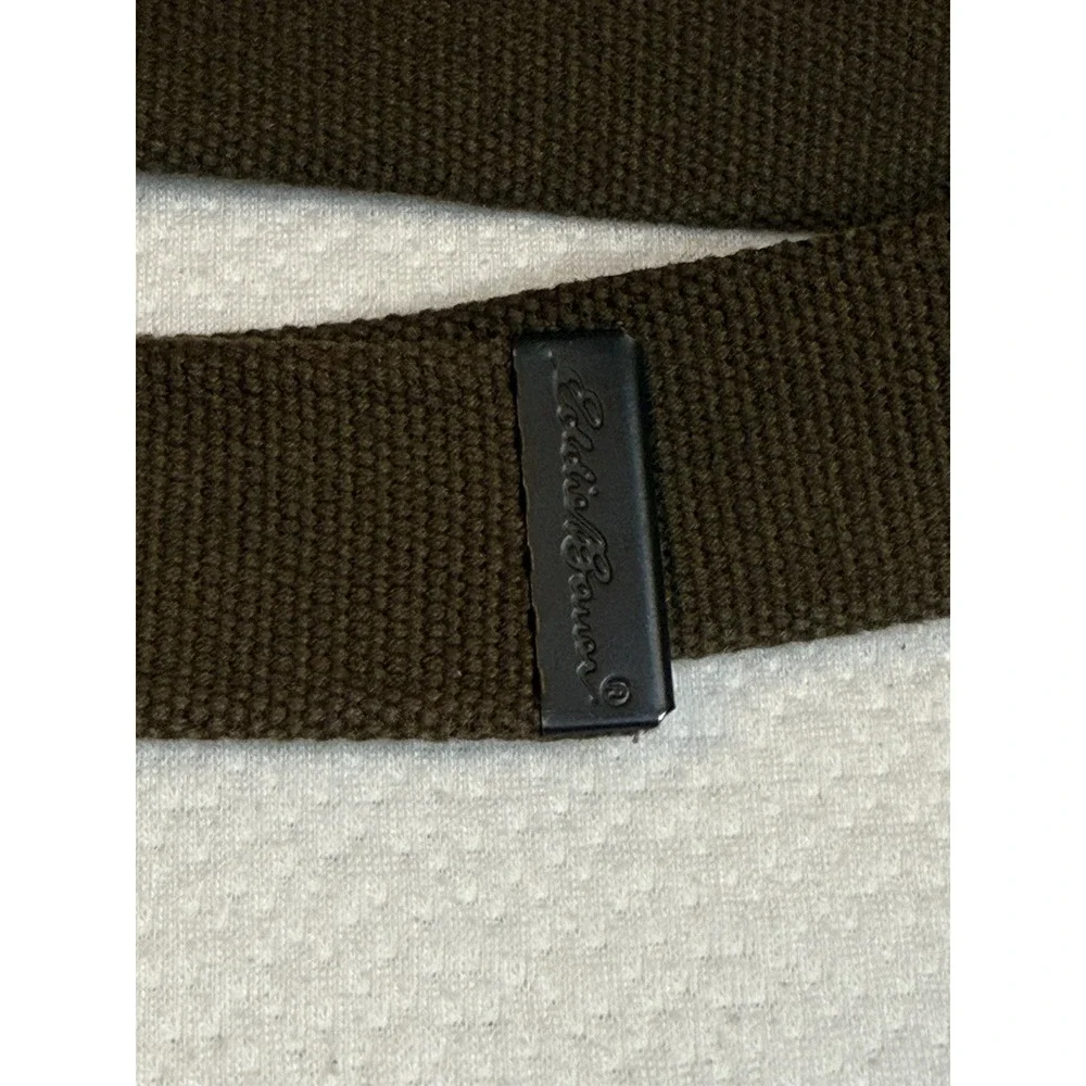 Eddie Bauer Canvas Web Belt Brown Adjustable Metal Buckle‎ Outdoor 40